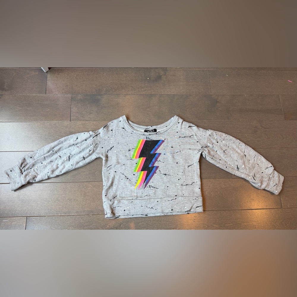 Flowers by Zoe Gray Sweatshirt with Neon Lightning Bolt